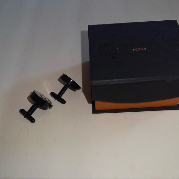 Penny Black Forty kinetic watch movement cufflinks stainless steel. Two pair. - Picture 12 of 13